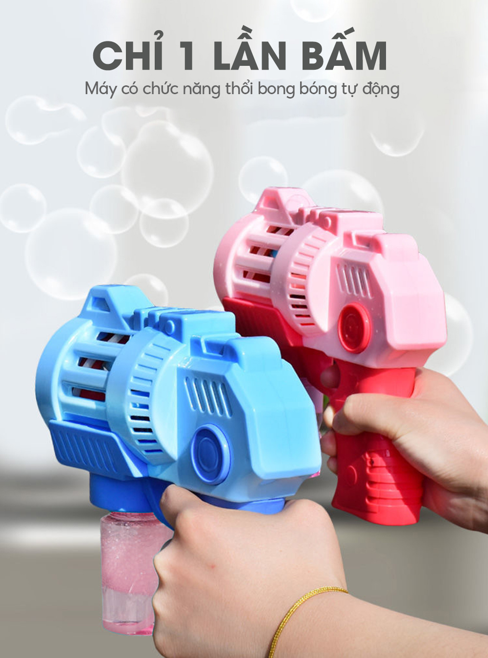 Mô tả Đồ chơi tạo bong bóng và phun nước Pikaboo chất liệu cao cấp an toàn ra nhiều bong bóng đẹp mắt - 7