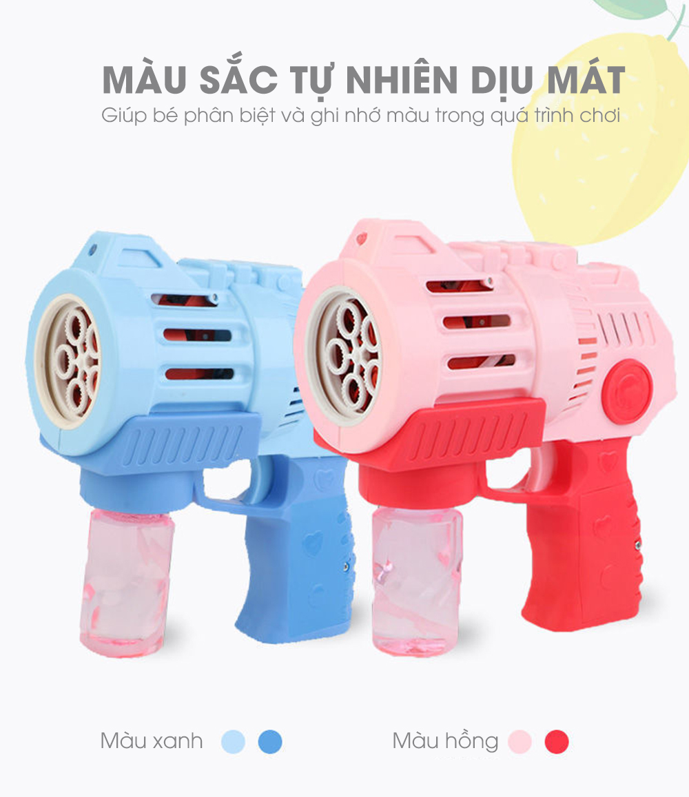 Mô tả Đồ chơi tạo bong bóng và phun nước Pikaboo chất liệu cao cấp an toàn ra nhiều bong bóng đẹp mắt - 9