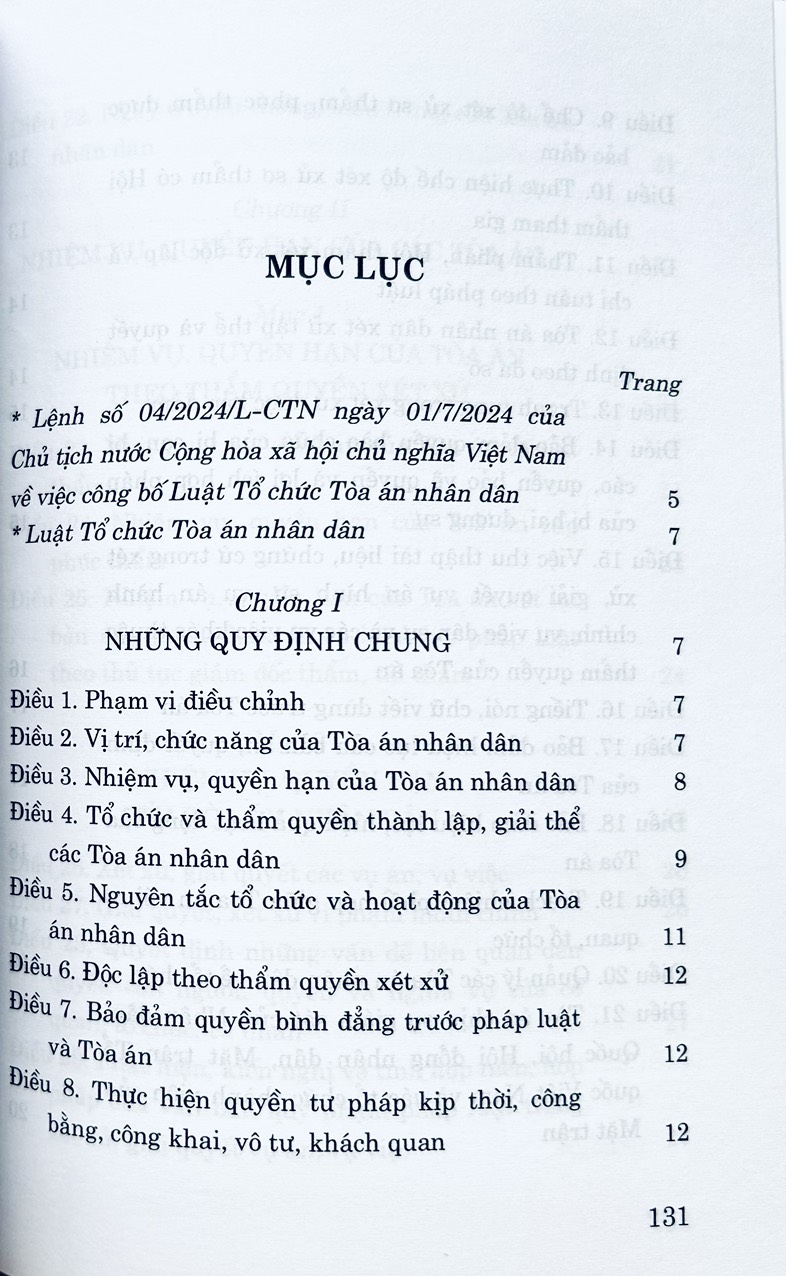 Mô tả Sách - Luật Tổ Chức Tòa Án Nhân Dân Năm 2024 - 3
