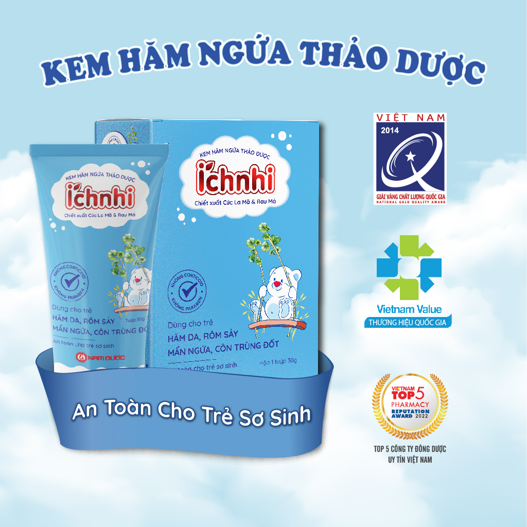 Mô tả Kem hăm ngứa thảo dược Ích Nhi-Tuýp 30gr, làm dịu da, hết viêm ngứa, hăm da, an toàn cho trẻ sơ sinh - 1