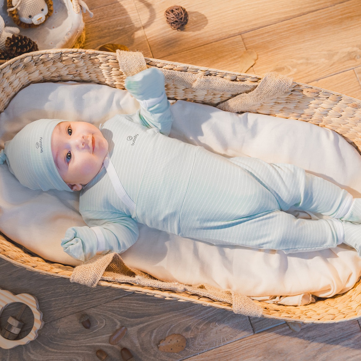 Mô tả Bộ dài tay cài chéo Stripy cho bé trai bé gái sơ sinh - Siro BSR1108ST | Quần áo BU Baby chính hãng - 2