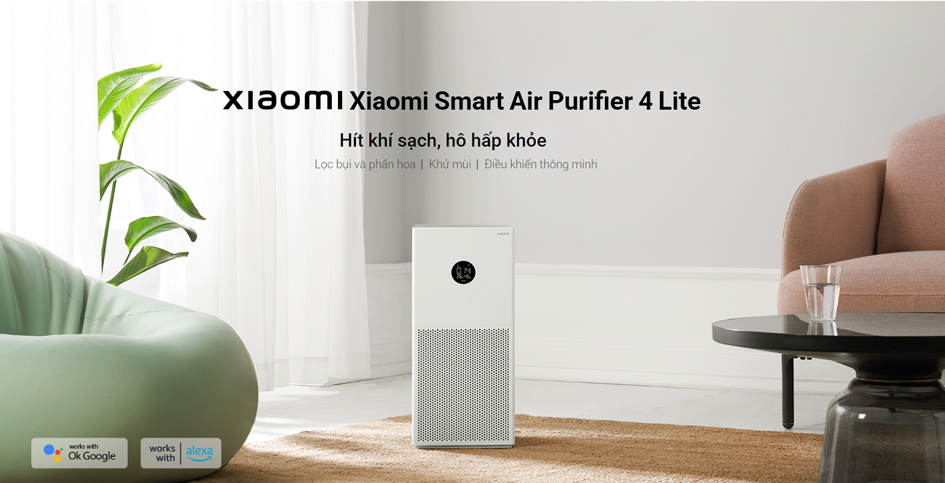 Mô tả Máy Lọc Không Khí Xiaomi Smart Air Purifier 4 Lite EU | Lọc Bụi, Phấn Hoa  | Khử Mùi  | Điều Khiển Qua App | BH 12 Tháng - 1