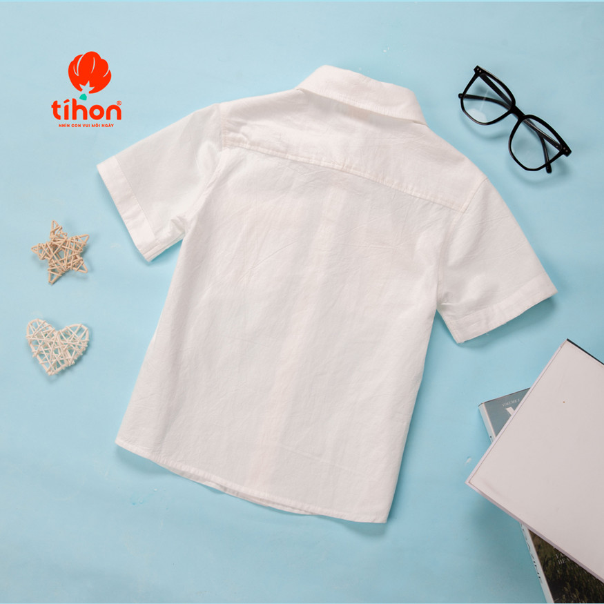 Áo sơ mi trắng bé trai TIHON