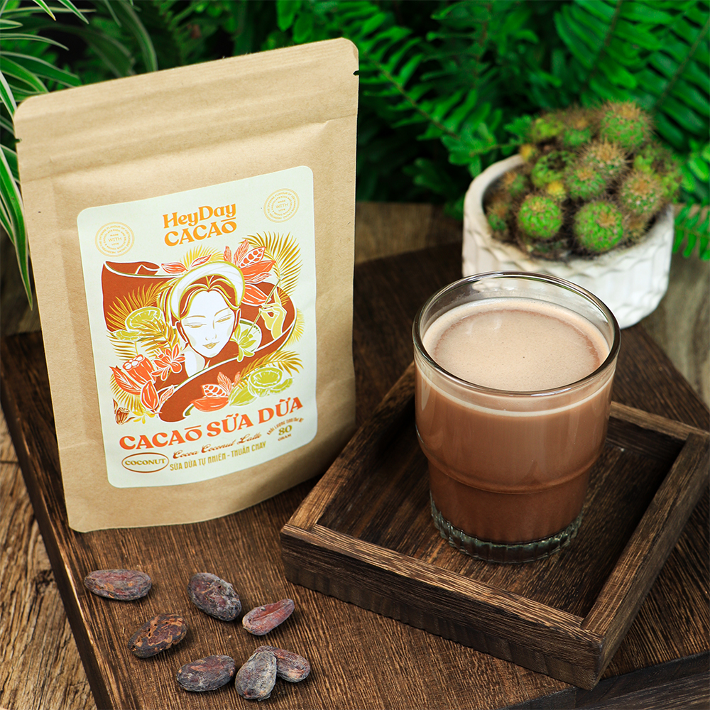 Mô tả Bộ sản phẩm cacao "Thật" - Natural 50g, Classic 80g, Bold 80g, Sữa dừa 80g - Heyday cacao - 3