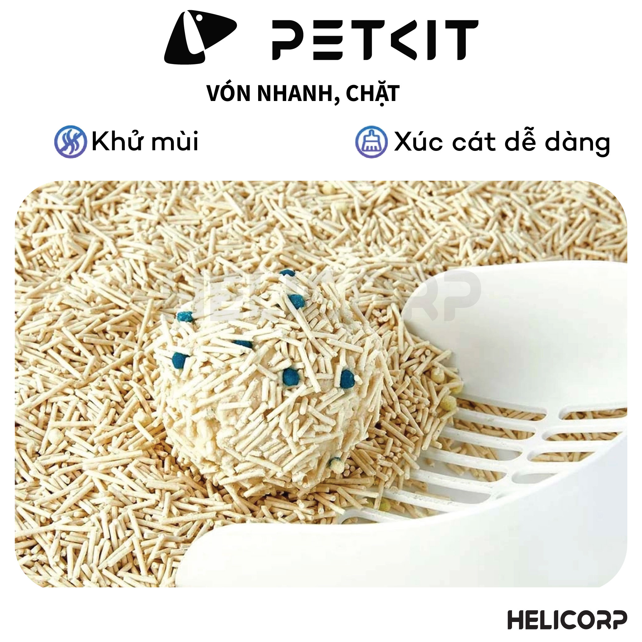 Mô tả Cát mèo cao cấp hỗn hợp đất sét và đậu nành xét nghiệm nước tiểu mèo PETKIT - HELICORP - 4