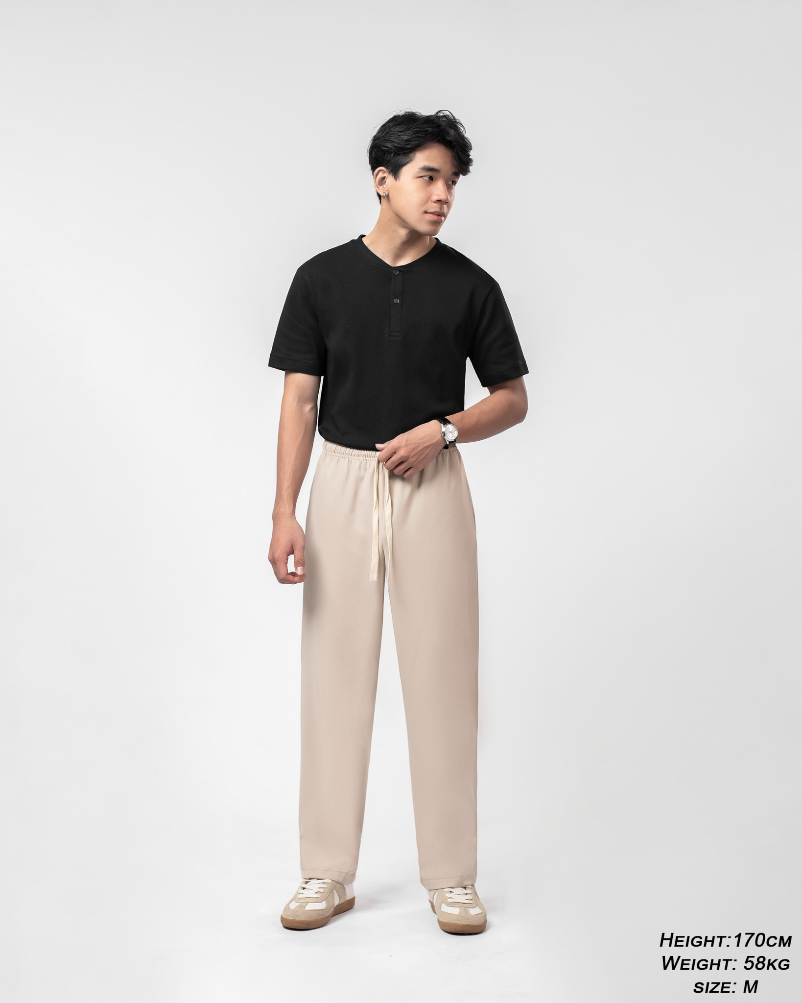 Mô tả Quần dài nam lưng chun LADOS-4139 chất vải kaki lạnh cao cấp form basic dễ phối đồ phong cách Hàn Quốc - 6