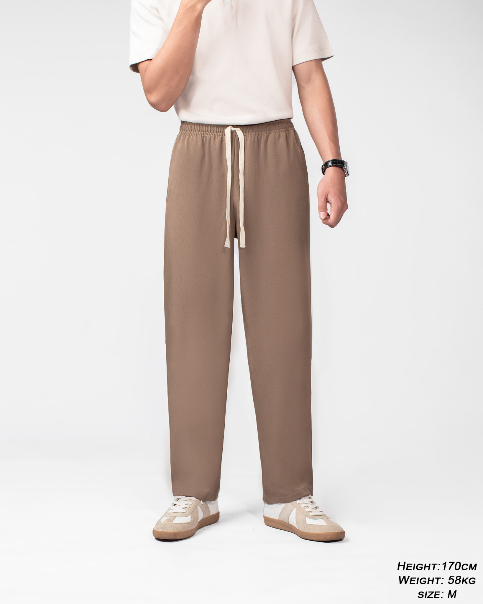 Mô tả Quần dài nam lưng chun LADOS-4139 chất vải kaki lạnh cao cấp form basic dễ phối đồ phong cách Hàn Quốc - 7