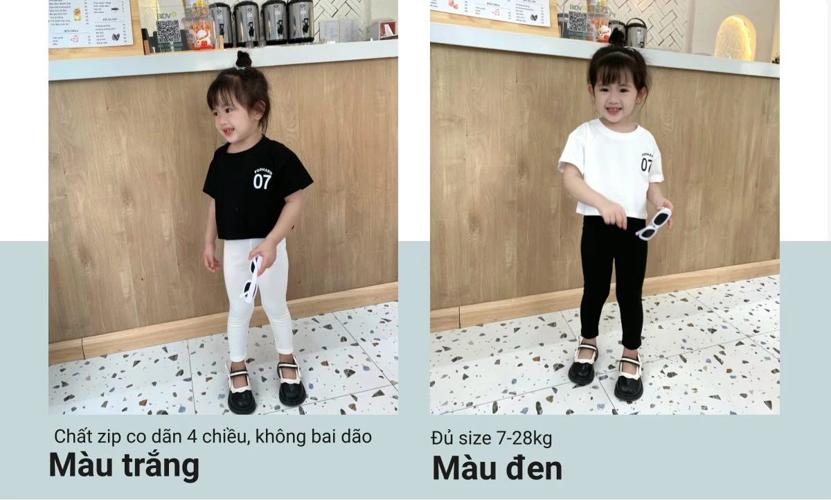 Mô tả Quần Legging Bé Gái Dáng Dài Chất Zip Co Dãn 4 Chiều Sành Điệu, Mặc 4 Mùa - BabyBoo - Pibo Store - 1