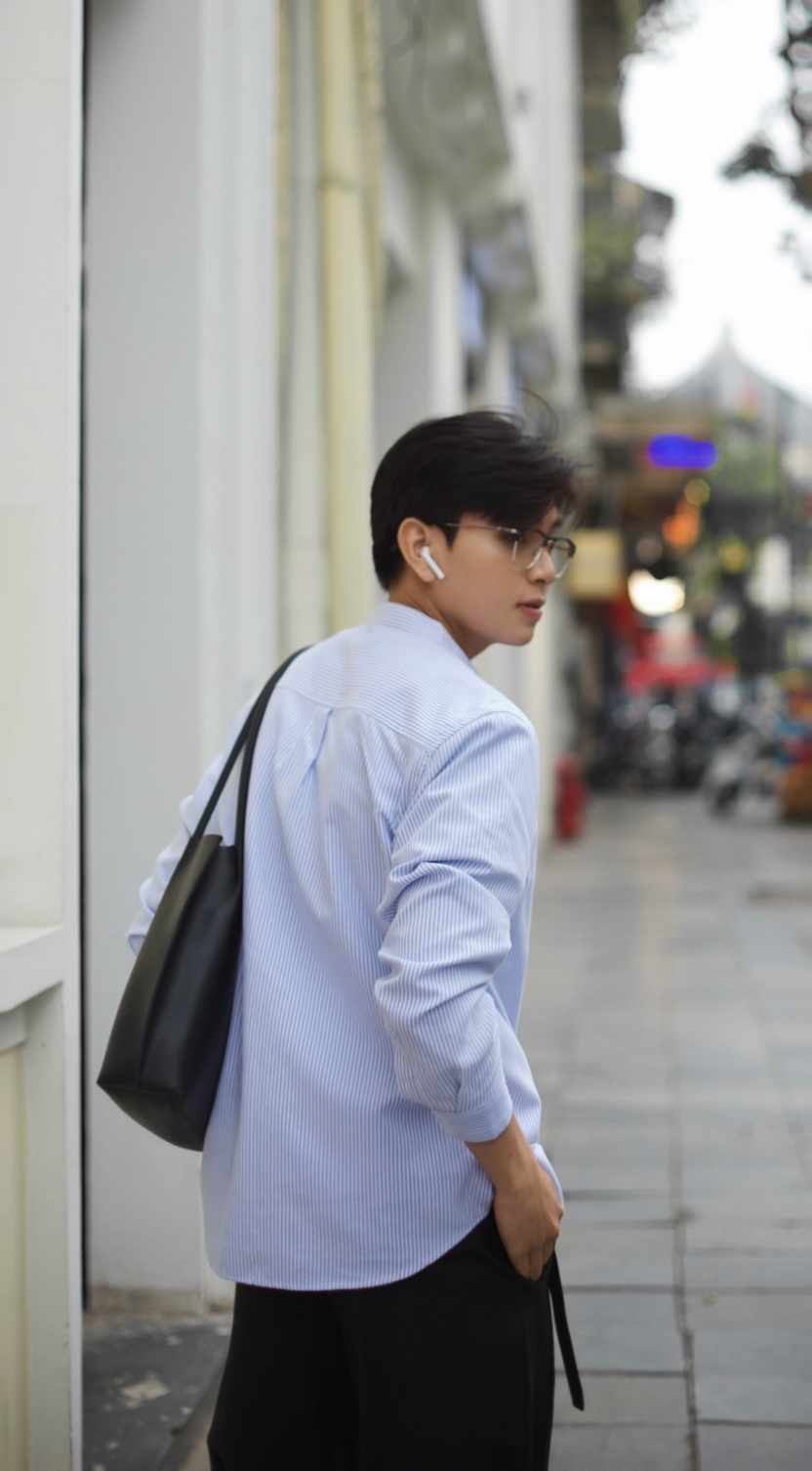 Áo Sơ Mi Nam Cổ Trụ 355 Chất Oxford