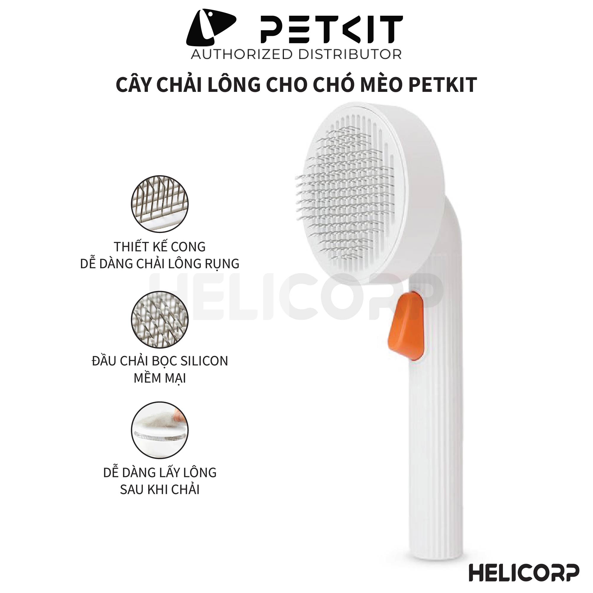 Mô tả Chải Lông Petkit Cây Chải Lông Mèo, Lược Chải Lông Chó - HeLiCorp - 1