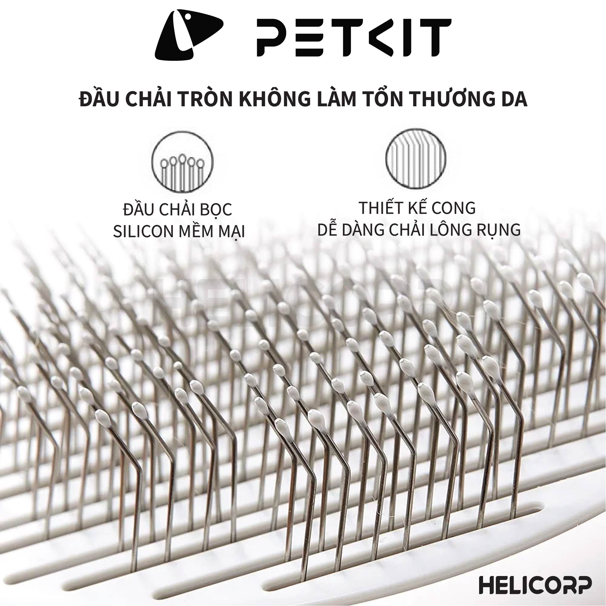 Mô tả Chải Lông Petkit Cây Chải Lông Mèo, Lược Chải Lông Chó - HeLiCorp - 3