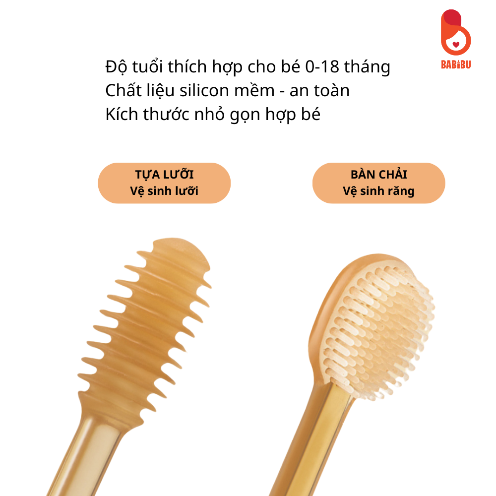 Rơ lưỡi silicon kèm hộp giấy 