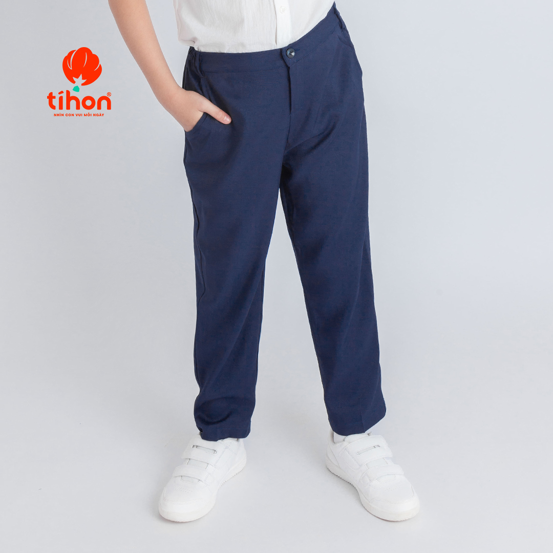 Mô tả Bộ áo sơ mi trắng quần âu bé trai TIHON phong cách lịch lãm thoáng mát QD0750786, ASM0750806 - 12