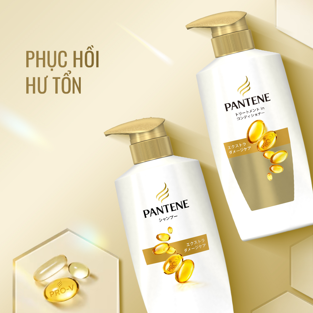 Mô tả Combo 2 Dầu Gội PANTENE Pro-V Phục Hồi Hư Tổn/ Dưỡng Mềm Mượt - Chai 450ML x2 - 3