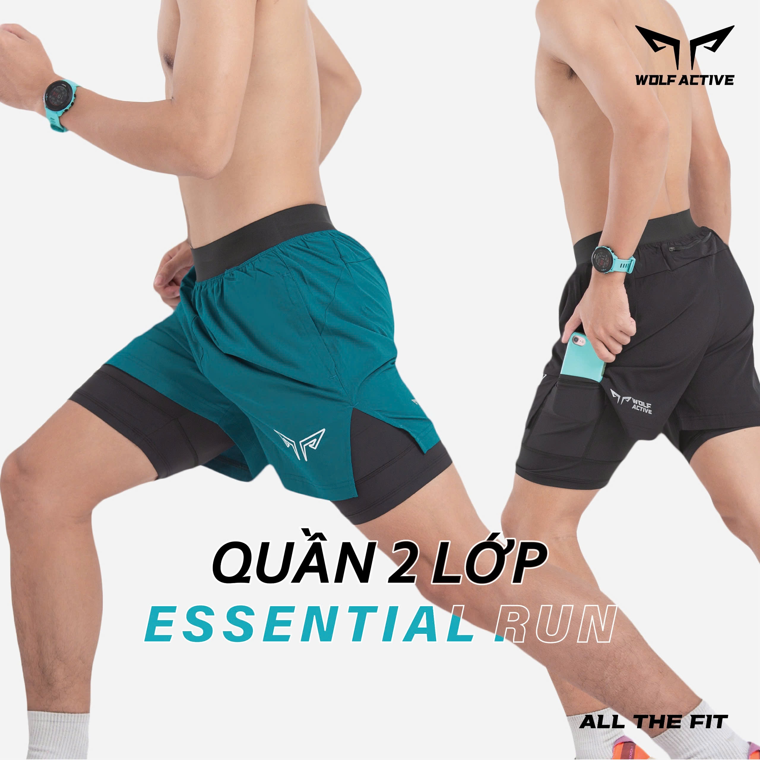 Quần Chạy Bộ 2 Trong 1 Essential Run