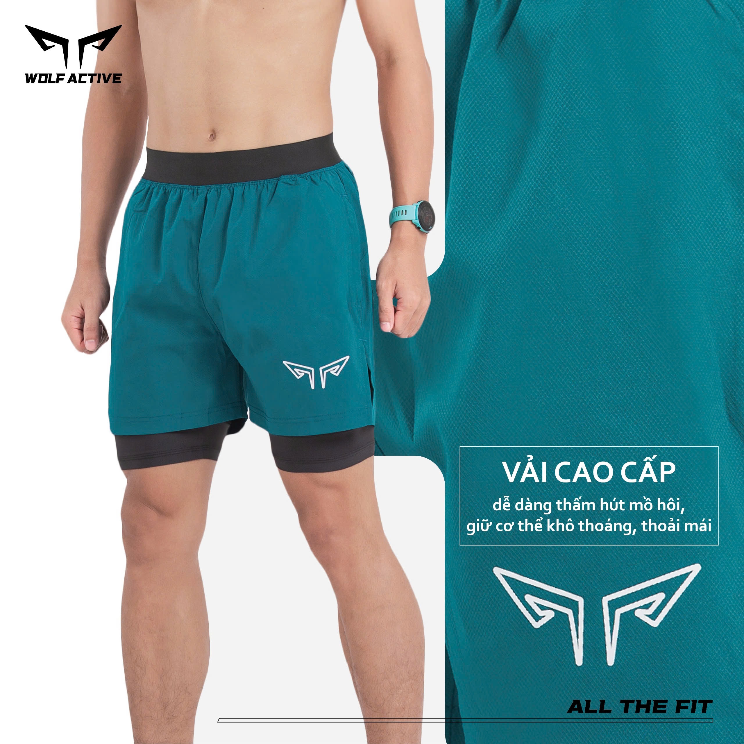 Quần chạy bộ thấm hút mồ hôi nhanh