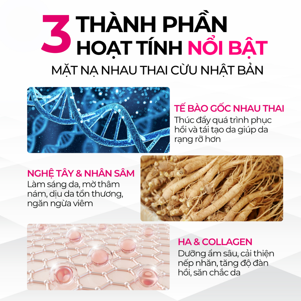 Mô tả Mặt Nạ Nhau Thai Cừu Nhật Bản 40ml - 1