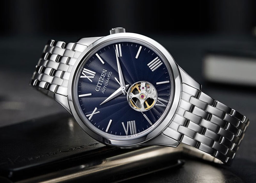 Mô tả Đồng Hồ Nam Citizen Automatic Dây Thép Không Gỉ NH9130-84L - Mặt Xanh (Sapphire) - 1
