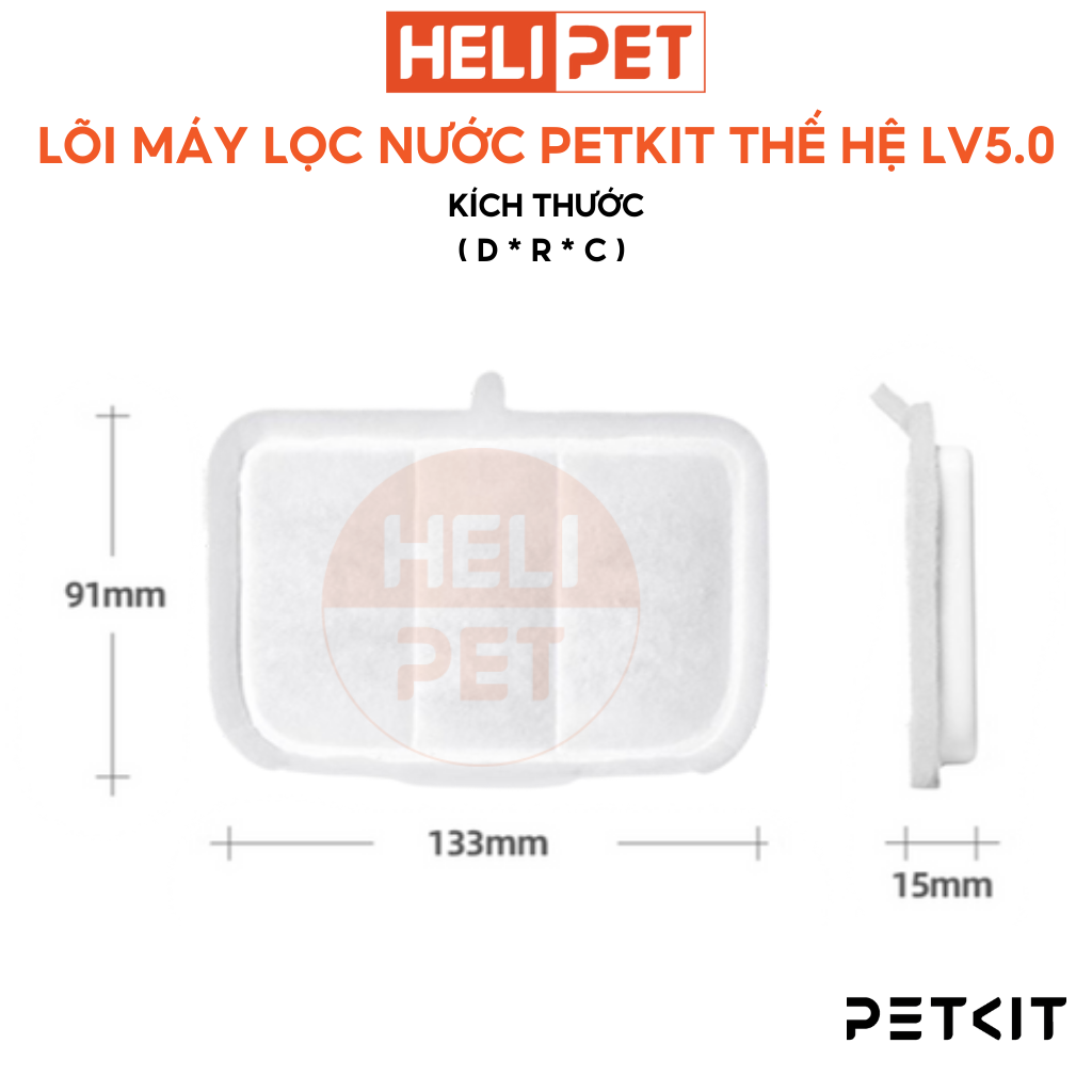 Mô tả [Bản Quốc Tế] Lõi Lọc Nước PETKIT Filter RECT Dùng Cho PETKIT Eversweet Max - HeLiPet - 3