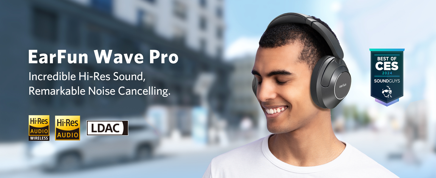 Mô tả Tai Nghe Chụp Tai Chống Ồn EARFUN WAVE PRO - Lọc Gió, LDAC, Driver 40mm, Game Mode - 1