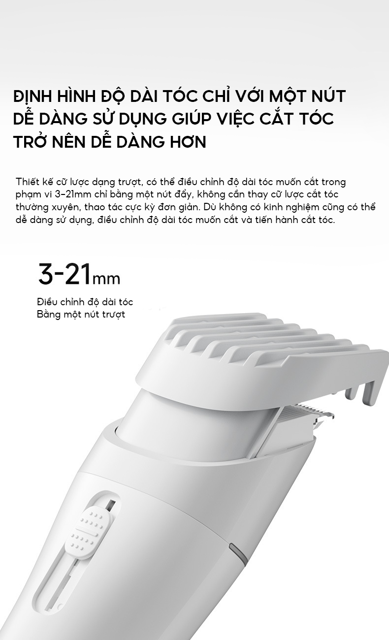 Mô tả Tông đơ cắt tóc Enchen Boost 2 đâu cắt gốm 2 chế độ cạo, độ ồn thấp, pin đến 120 phút - BH 6 tháng - 5