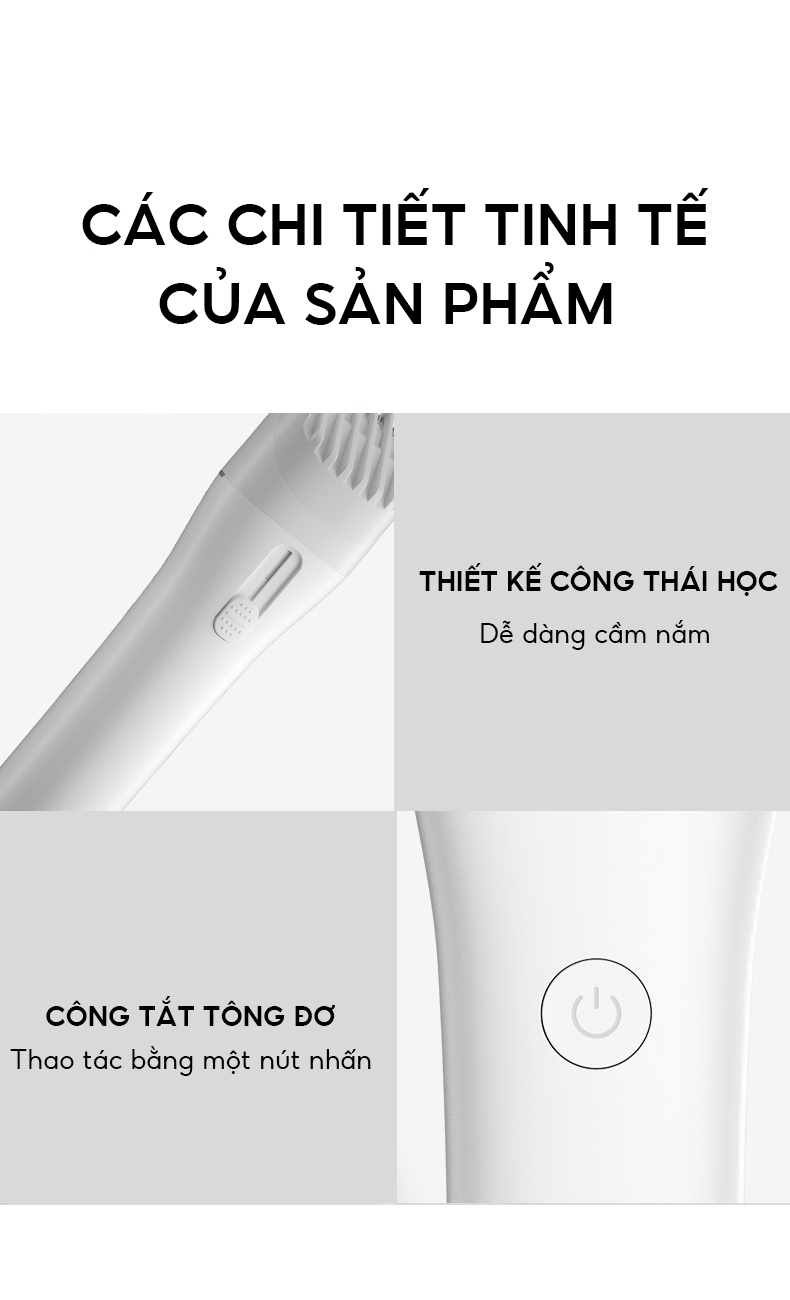 Mô tả Tông đơ cắt tóc Enchen Boost 2 đâu cắt gốm 2 chế độ cạo, độ ồn thấp, pin đến 120 phút - BH 6 tháng - 9