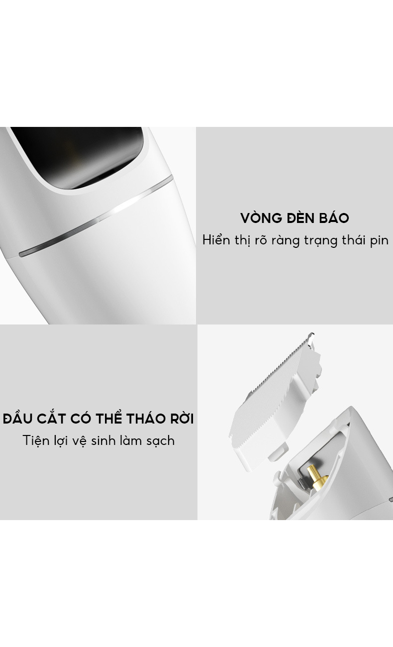 Mô tả Tông đơ cắt tóc Enchen Boost 2 đâu cắt gốm 2 chế độ cạo, độ ồn thấp, pin đến 120 phút - BH 6 tháng - 10