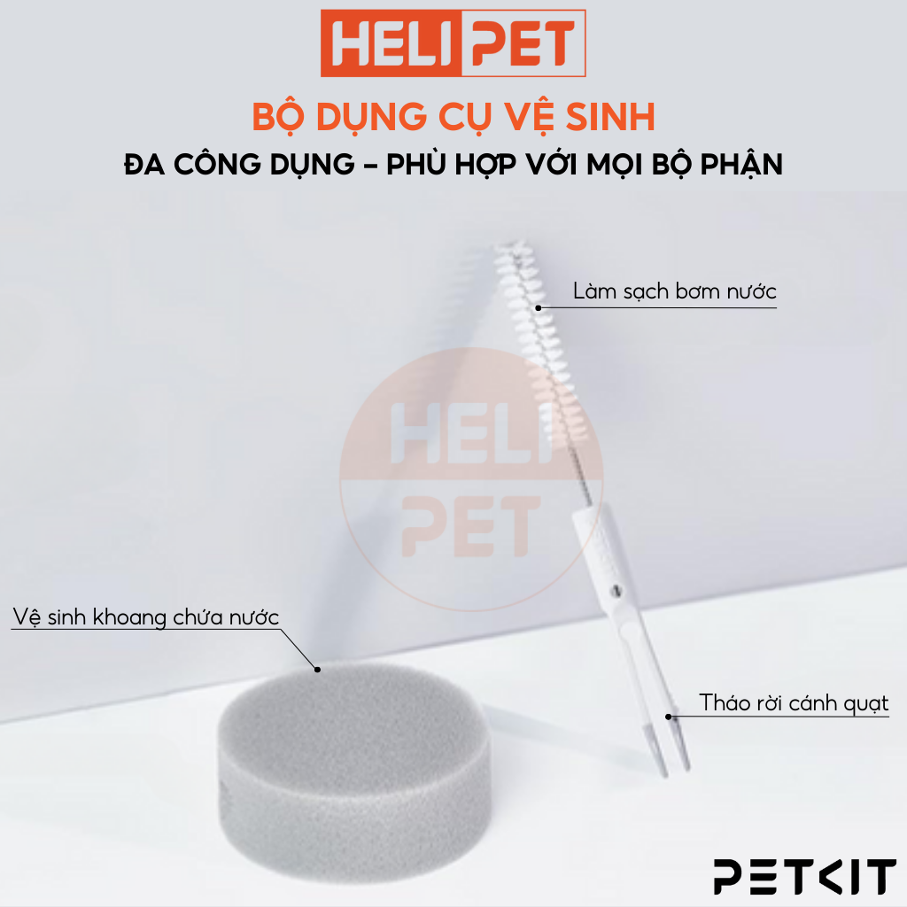 Mô tả Bộ dụng cụng vệ sinh máy lọc nước PETKIT Cleaning Kit 2in1 đa năng - 1