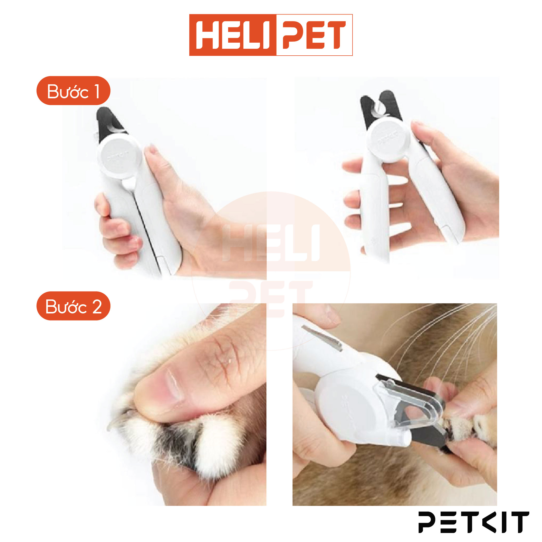 Mô tả Kìm Cắt, Bấm Móng Chó Mèo Có Đèn Led PETKIT Pro - HeLiPet - 3