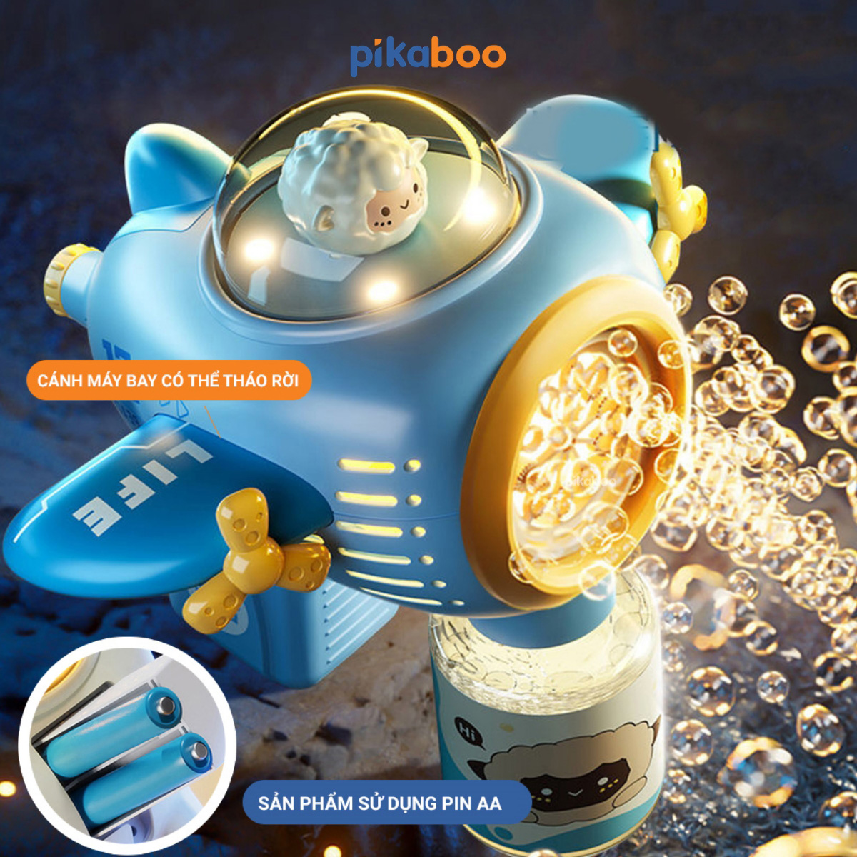 Mô tả Đồ chơi tạo bong bóng Pikaboo ra nhiều bong bóng sắc màu đẹp mắt chất liệu cao cấp an toàn - 5