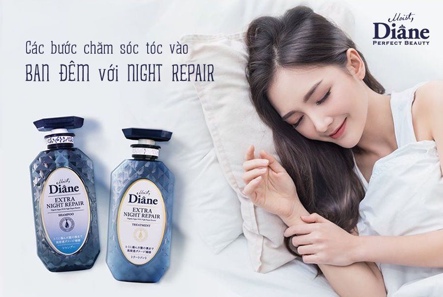 Dầu Gội Xả Diane extra night repair Dùng cho tóc hư tổn, giảm gãy rụng,  ngừa lão hóa tóc - 450ML | Shopee Việt Nam