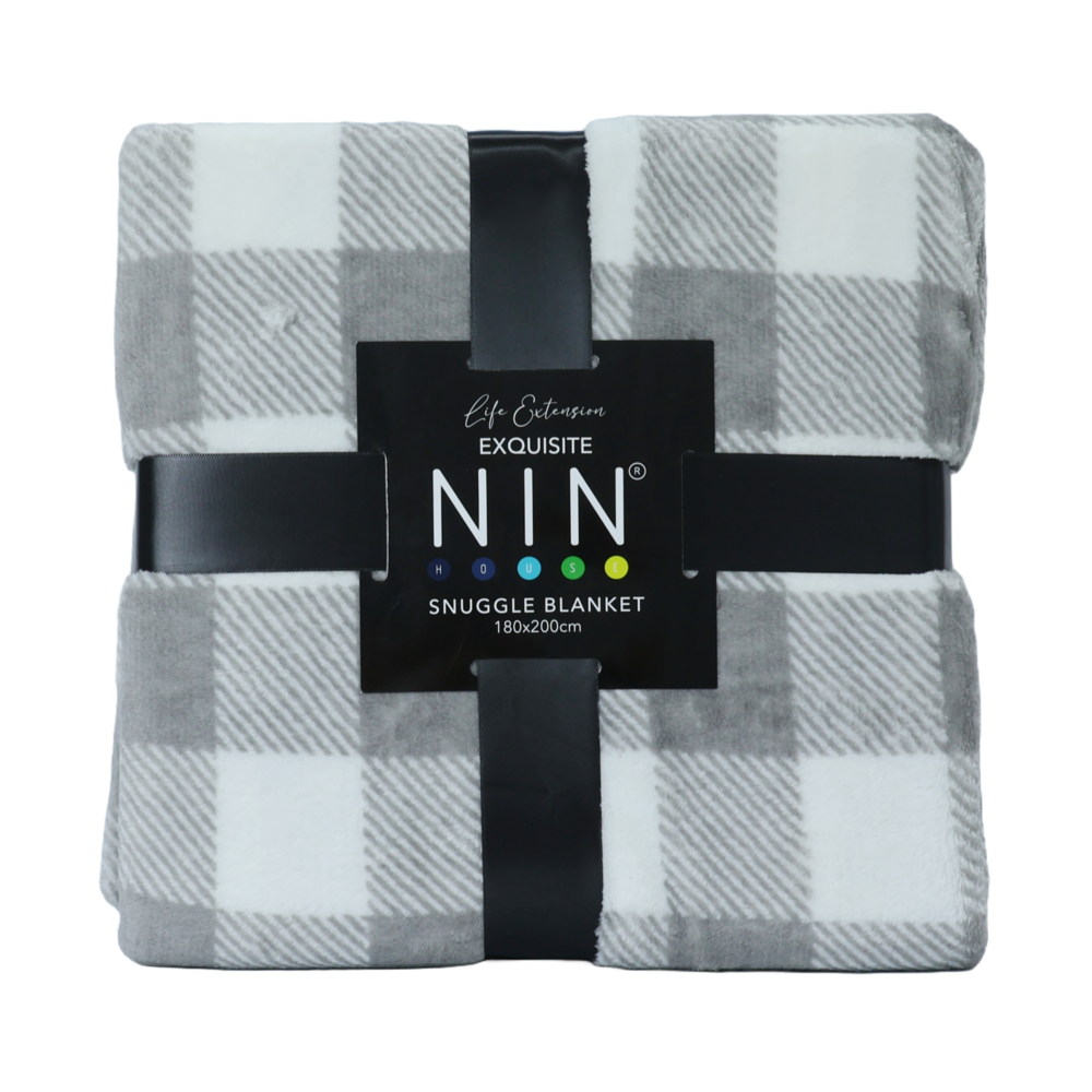 Mô tả Mền tuyết NIN House hoa văn SQUARE STRIPES 1m8x2m sợi microfiber cực ấm, mịn màng fleece blanket văn phòng, xe hơi, sofa - 3