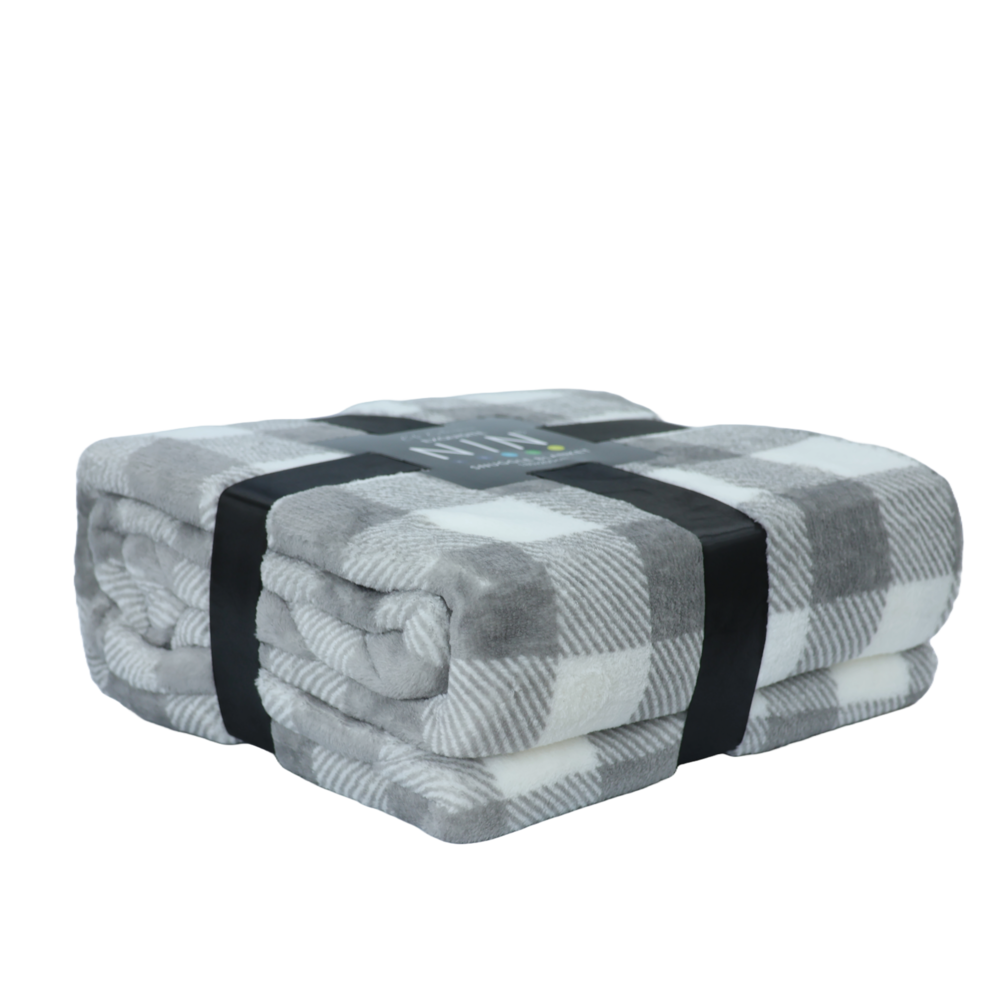 Mô tả Mền tuyết NIN House hoa văn SQUARE STRIPES 1m8x2m sợi microfiber cực ấm, mịn màng fleece blanket văn phòng, xe hơi, sofa - 6
