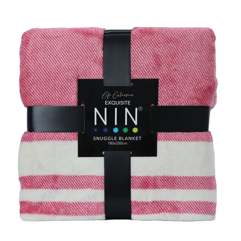 Mền tuyết NIN House PINK STRIPES