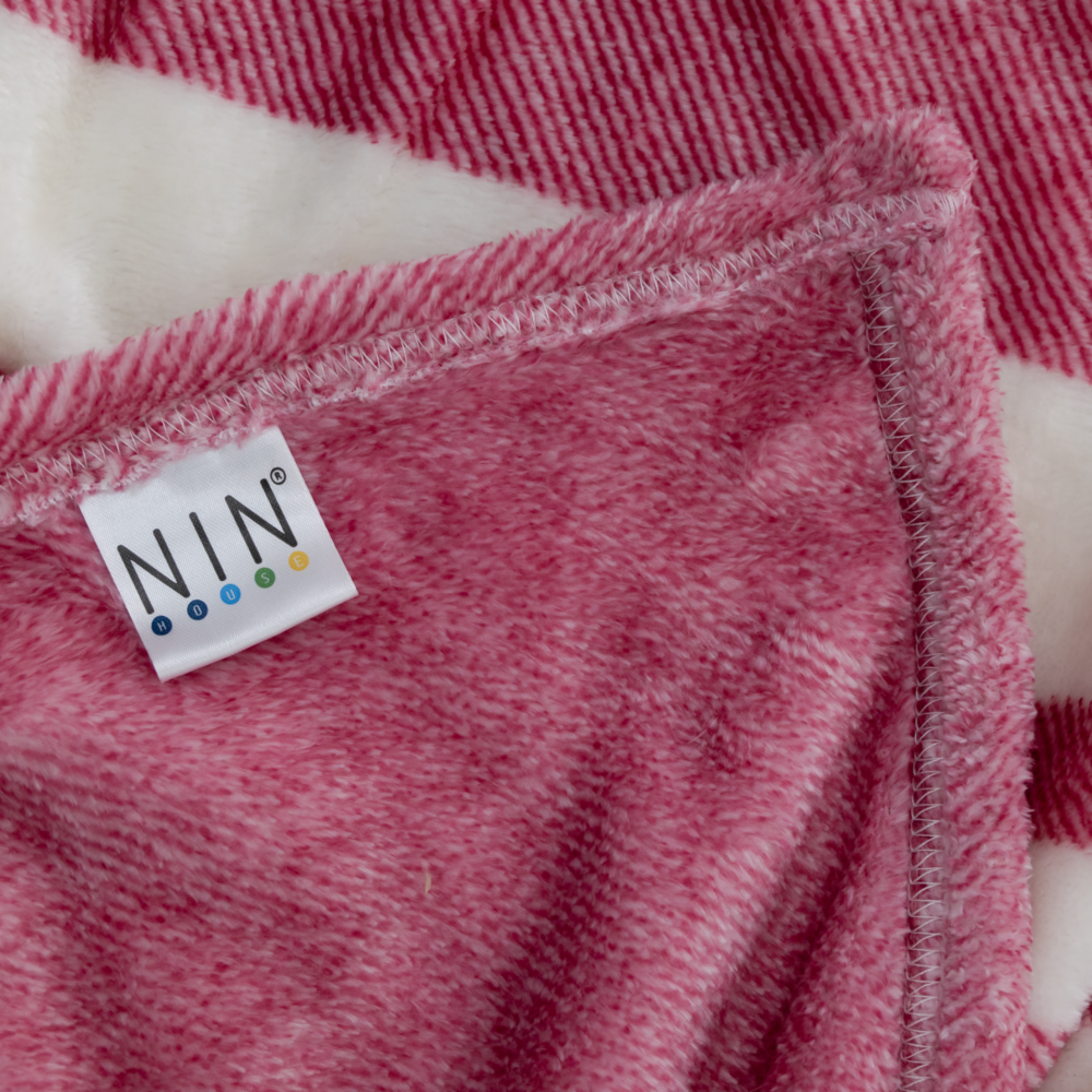 Mền tuyết NIN House PINK STRIPES