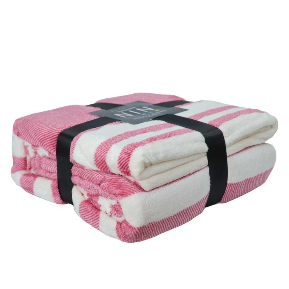 Mền tuyết NIN House PINK STRIPES