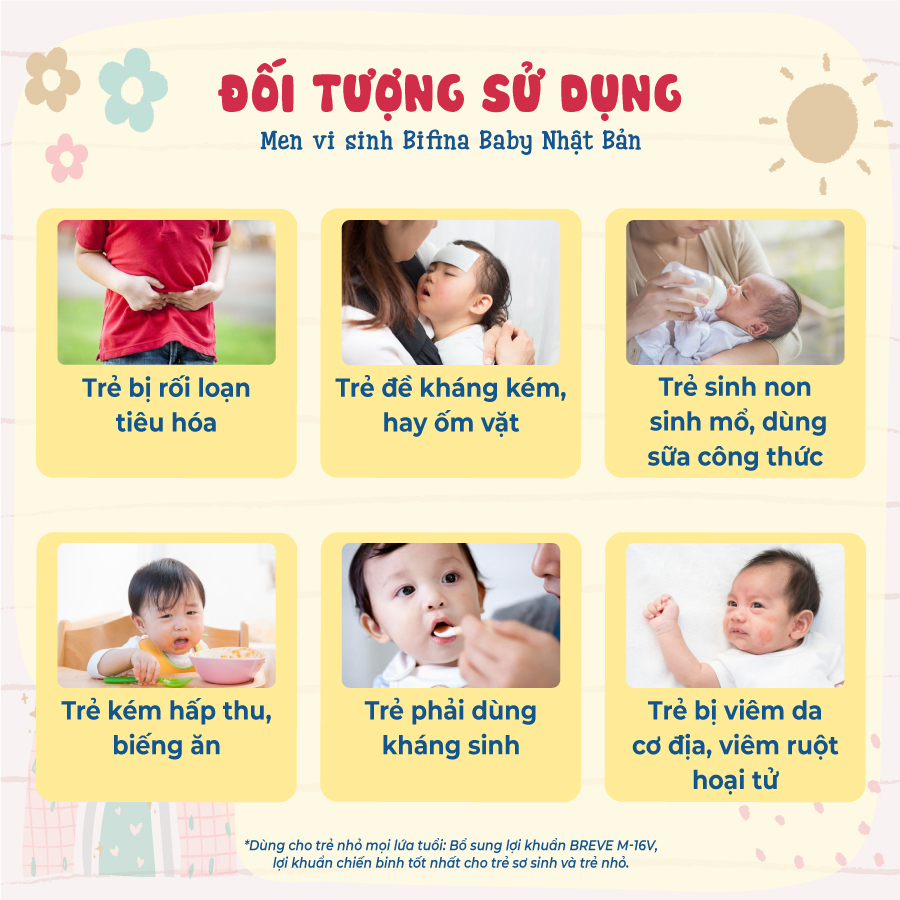 Mô tả Hỗ trợ ăn ngon, tăng đề kháng - Men vi sinh Bifina Baby Nhật Bản- Hộp 30 gói - 1