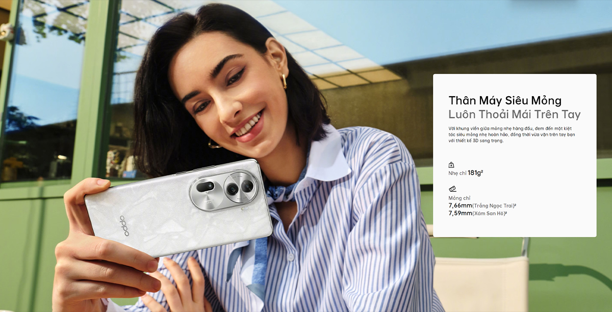 Mô tả Điện thoại OPPO Reno11 Pro 5G (12GB/512GB) | Thiết kế mỏng nhẹ | SUPERVOOC - Hàng Chính Hãng - 5
