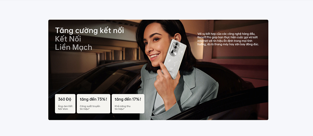 Mô tả Điện thoại OPPO Reno11 Pro 5G (12GB/512GB) | Thiết kế mỏng nhẹ | SUPERVOOC - Hàng Chính Hãng - 12
