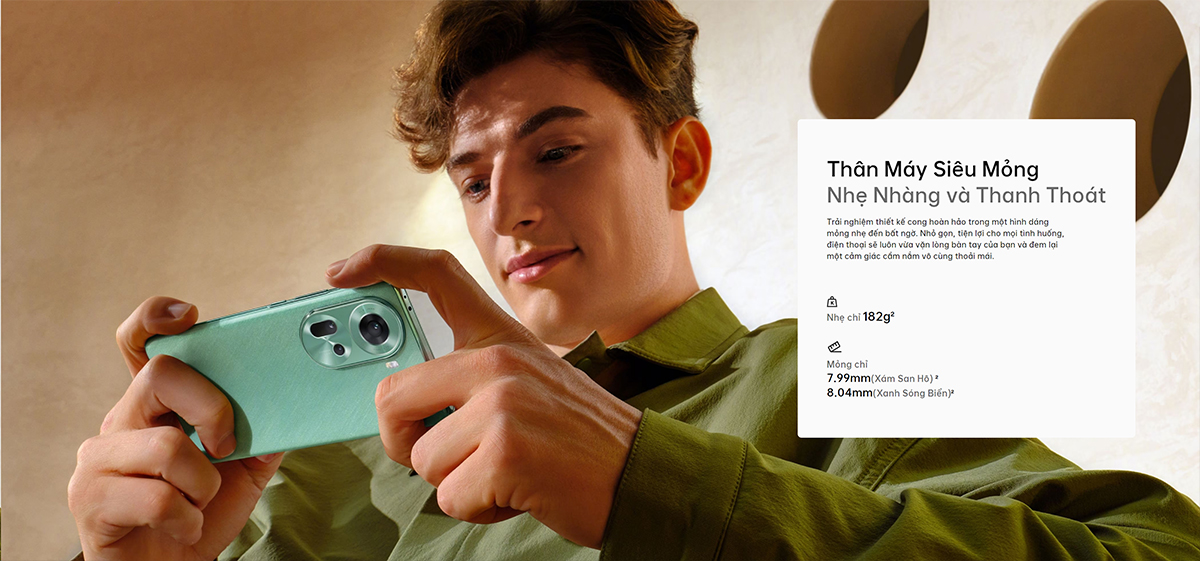 Mô tả Điện thoại OPPO Reno11 5G (8GB/256GB) | Chuyên gia chân dung | Mỏng nhẹ thời thượng - Hàng Chính Hãng - 5