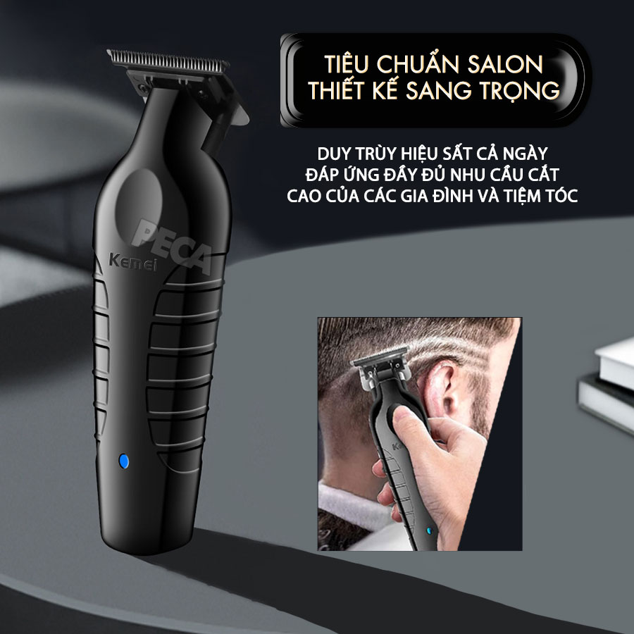 Mô tả Tông đơ chấn viền Kemei KM-2299 lưỡi cắt mạ carbon cao cấp công suất 5W - Chính hãng - 2