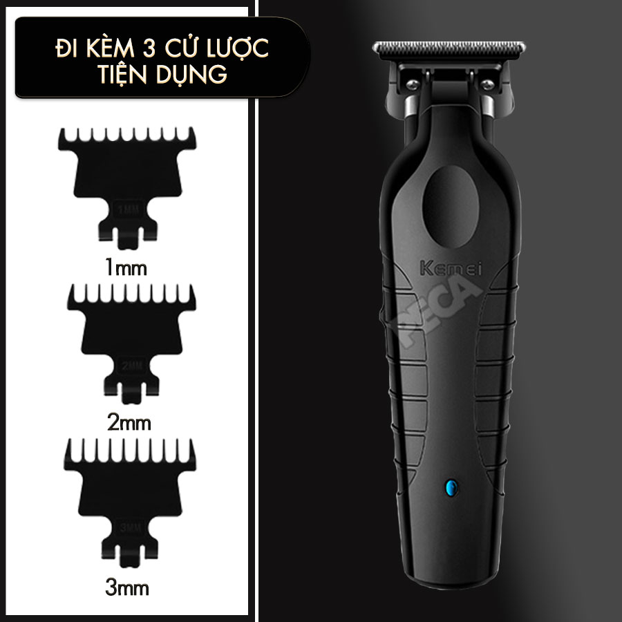 Mô tả Tông đơ chấn viền Kemei KM-2299 lưỡi cắt mạ carbon cao cấp công suất 5W - Chính hãng - 7