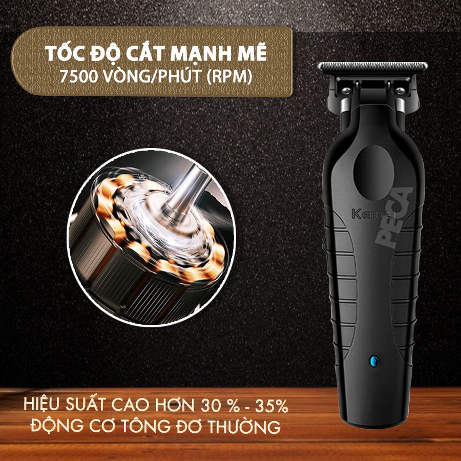 Mô tả Tông đơ chấn viền Kemei KM-2299 lưỡi cắt mạ carbon cao cấp công suất 5W - Chính hãng - 9
