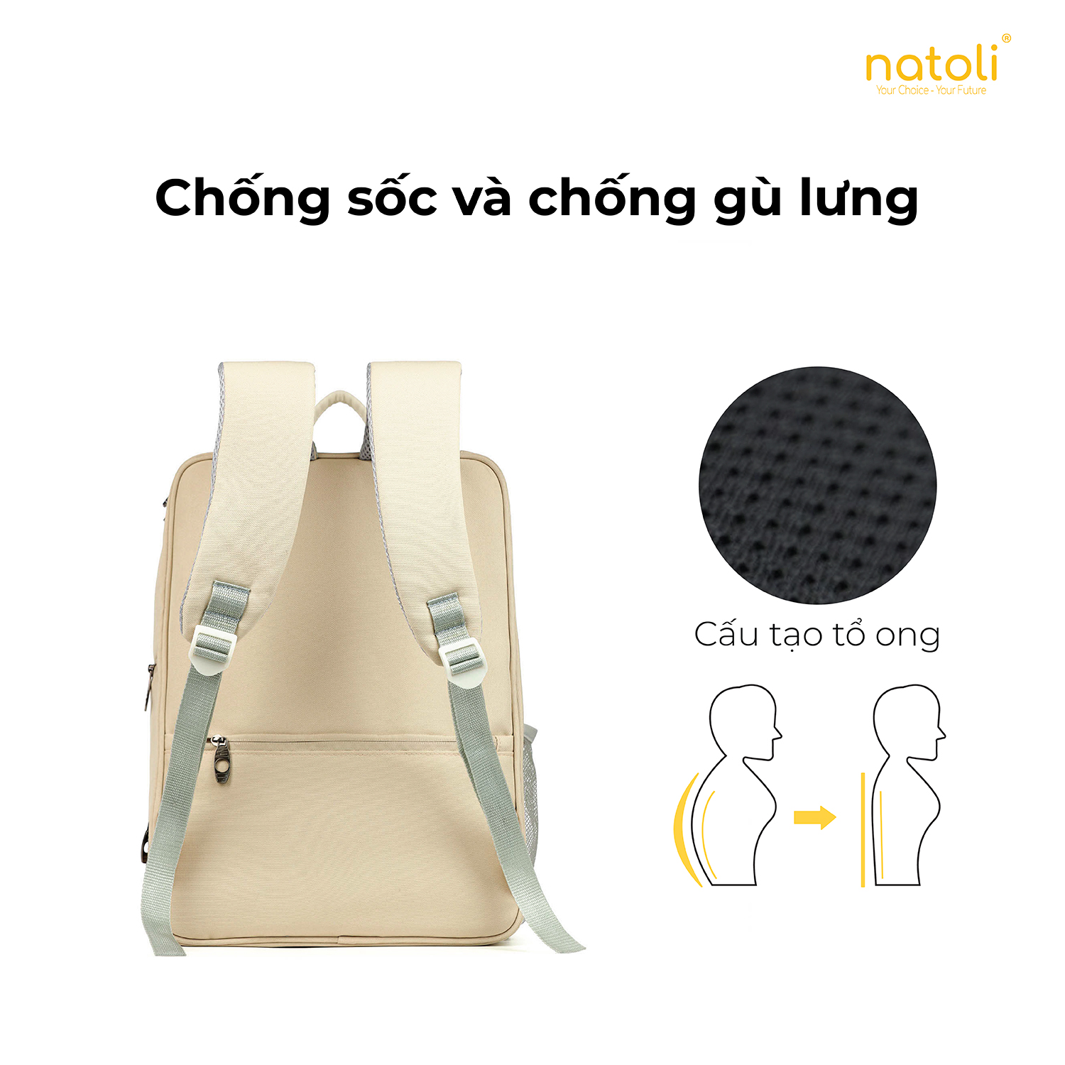 Mô tả Balo cầu lông thể thao NATOLI đựng giày, đựng vợt cầu lông, chống nước cao cấp BST ProSport Backpack B26 - 7