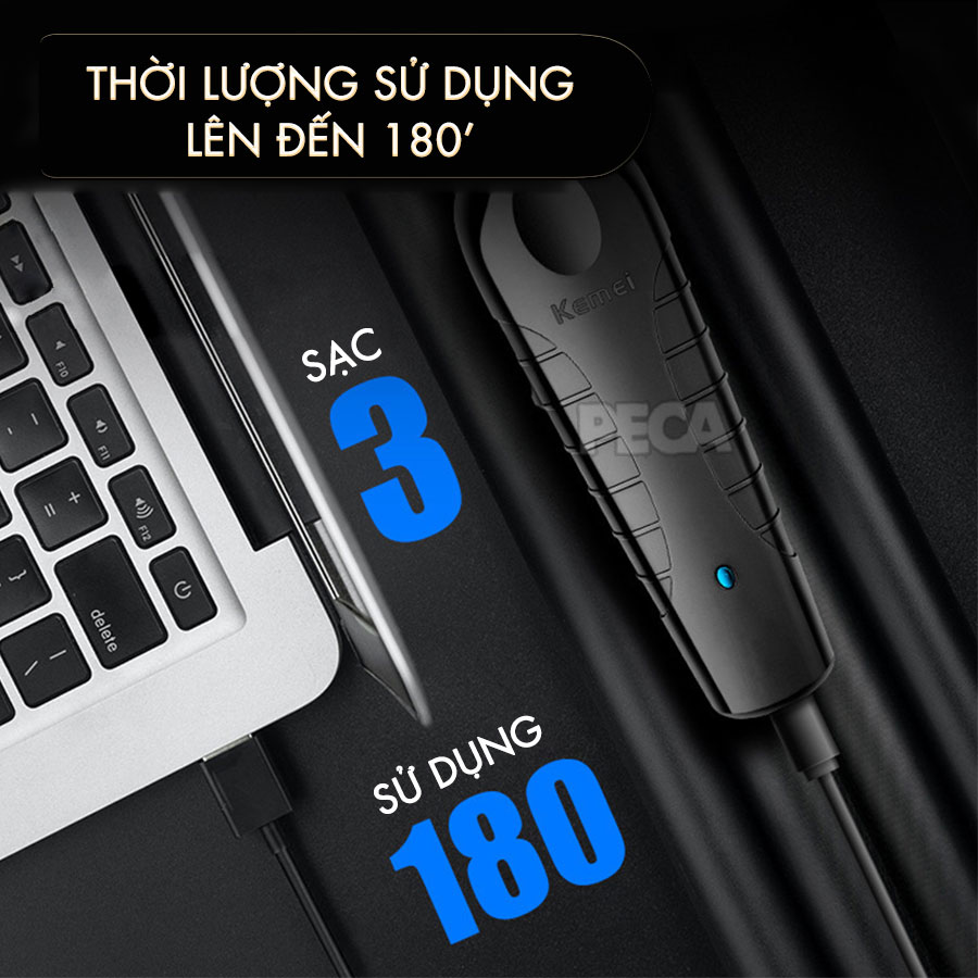 Mô tả Tông đơ chấn viền Kemei KM-2299 lưỡi cắt mạ carbon cao cấp công suất 5W - Chính hãng - 10