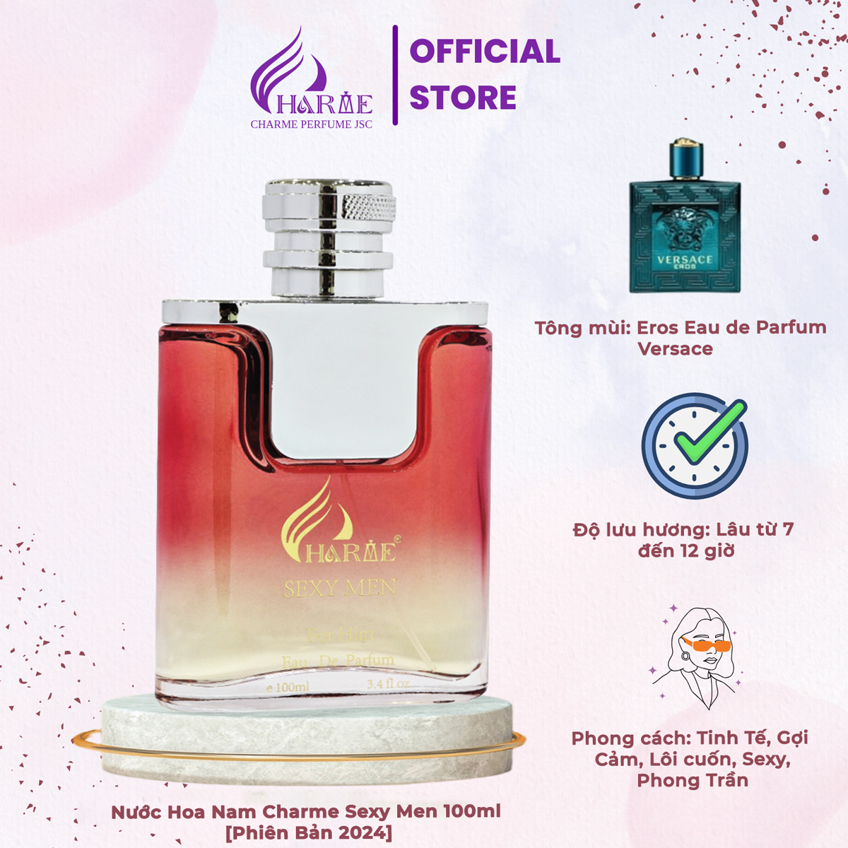 Nước Hoa Nam Charme Sexy Men 100ml [Phiên Bản 2024] | Shopee