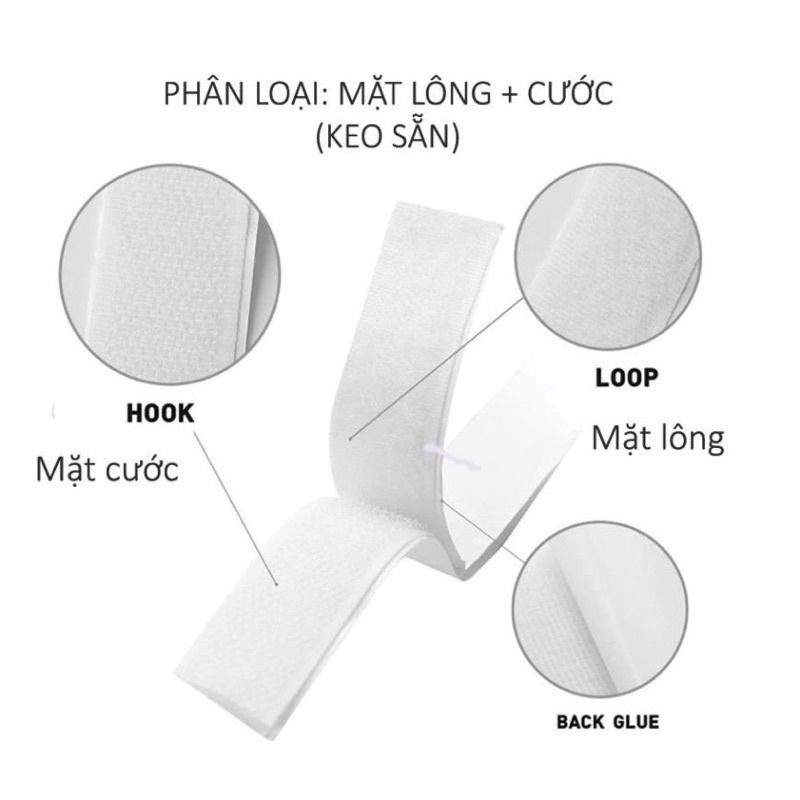 Băng gai dán rèm dự phòng, băng dính gai velcro dành cho rèm dán tường ...