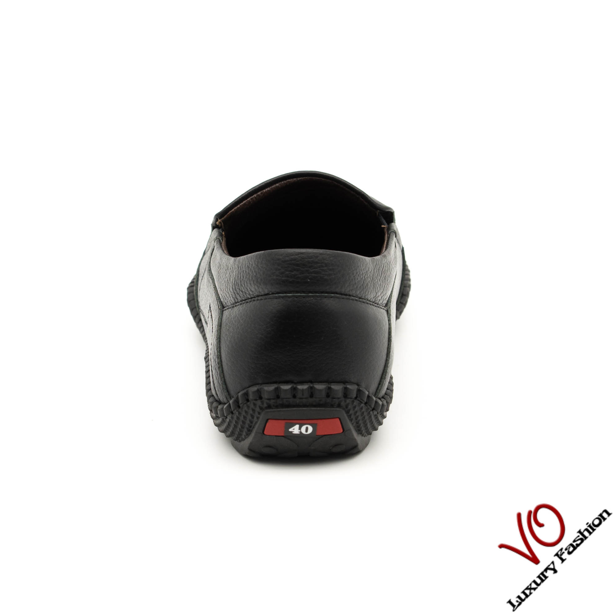 Mô tả Giày mọi da bò thật màu đen và nâu đỏ KK459 - 7