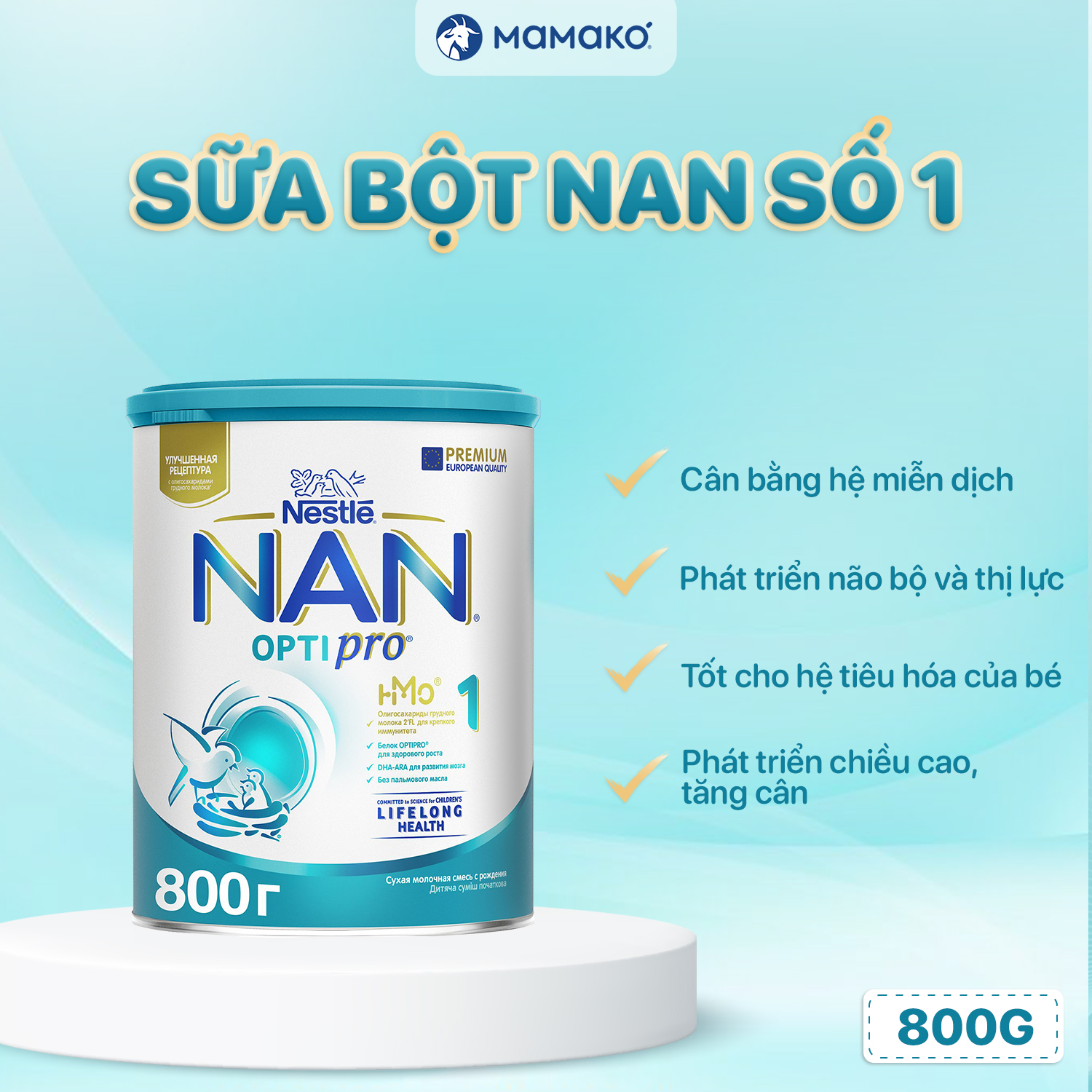 Mô tả Sữa Nan Nga HMO Optipro số 1, 2 Mamako - 1