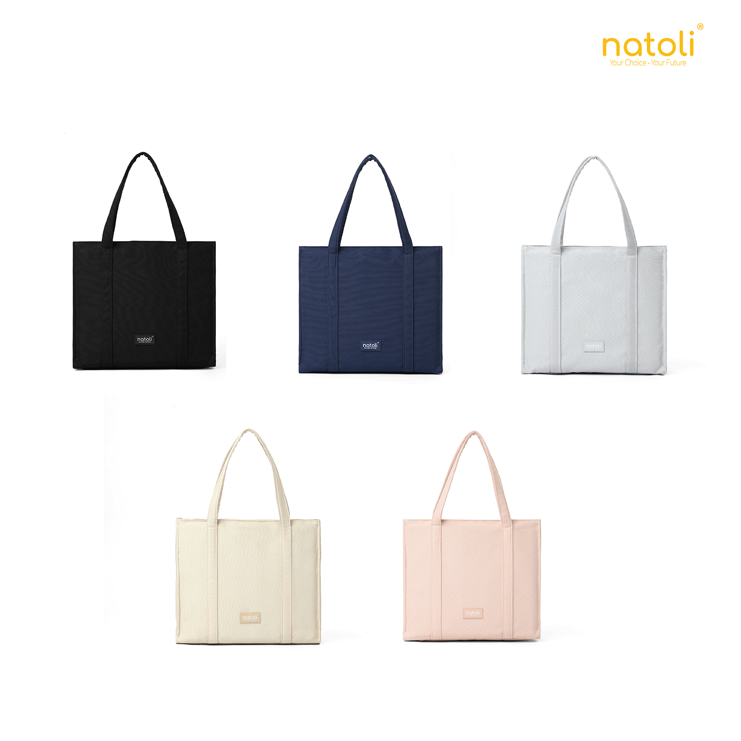 Mô tả Túi tote nữ có khóa kéo Thương hiệu NATOLI, đựng laptop, đeo vai cao cấp BST Elegant Shockproof Tote Bag T17 - 6